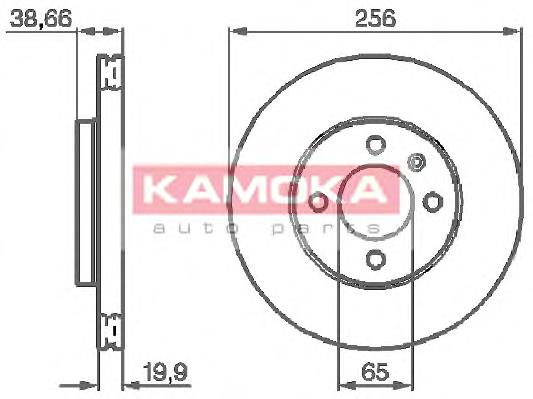 Disco de freno delantero Kamoka 103414