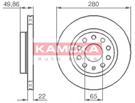 1032446 Kamoka freno de disco delantero