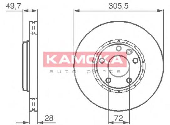 1032408 Kamoka freno de disco delantero