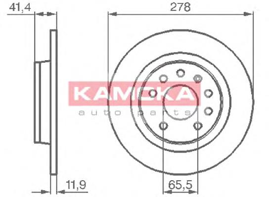 1032576 Kamoka Freno de disco trasero
