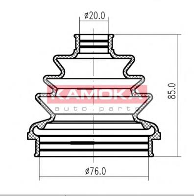 1146252 Kamoka fuelle, árbol de transmisión delantero exterior