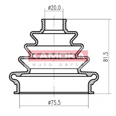 1146632 Kamoka fuelle, árbol de transmisión delantero exterior