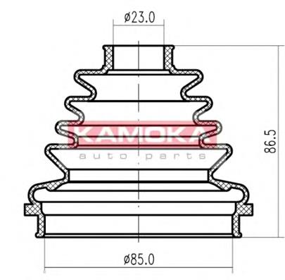 1147094 Kamoka fuelle, árbol de transmisión delantero exterior