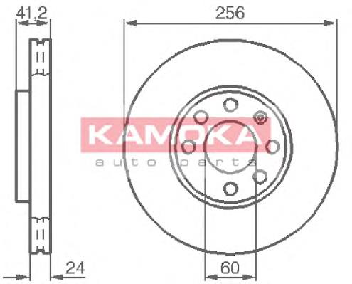 1036808 Kamoka disco de freno delantero