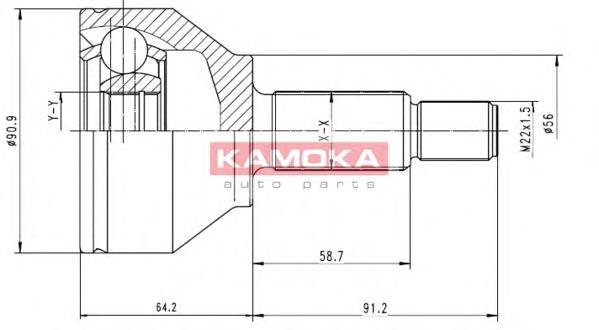 Junta homocinética exterior delantera Kamoka 6040 precio, desde 43,30 EUR