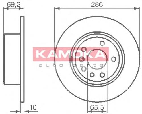 1031622 Kamoka disco de freno trasero