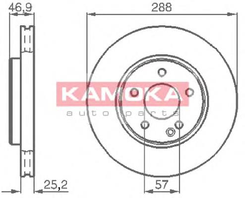 1031634 Kamoka freno de disco delantero