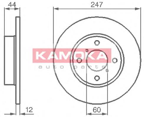 1032296 Kamoka freno de disco delantero