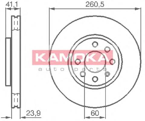 1032262 Kamoka disco de freno delantero