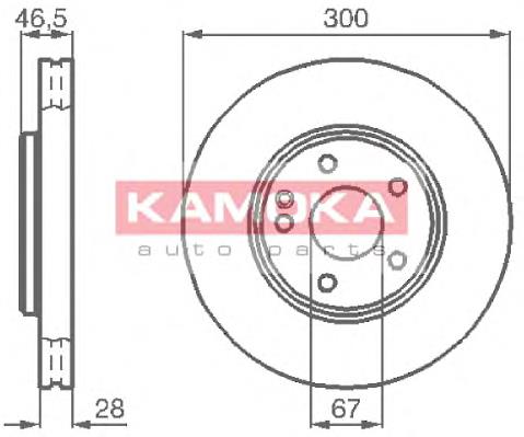 1032272 Kamoka freno de disco delantero