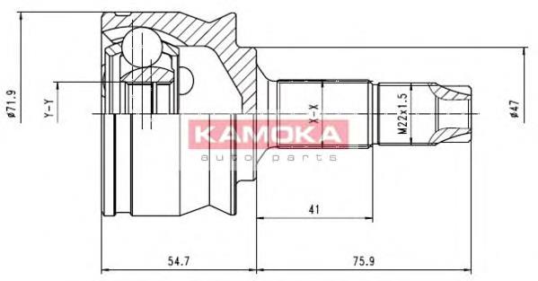 6259 Kamoka junta homocinética exterior delantera