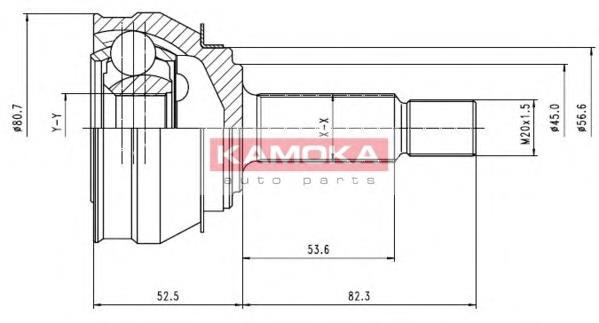 6238 Kamoka junta homocinética exterior delantera