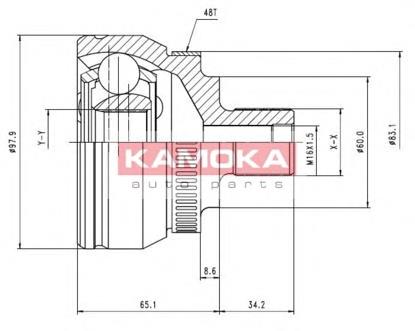 7050 Kamoka junta homocinética exterior delantera