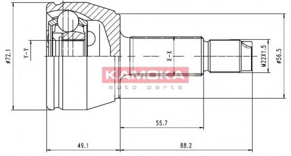 6802 Kamoka junta homocinética exterior delantera