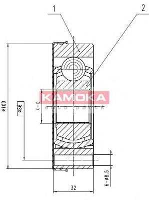 8094 Kamoka junta homocinética interior delantera