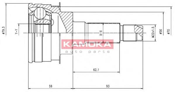 6476 Kamoka junta homocinética exterior delantera