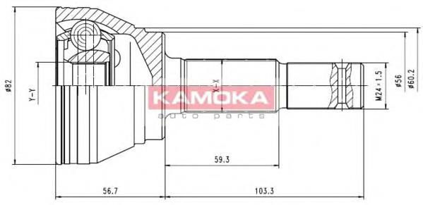 6292 Kamoka junta homocinética exterior delantera