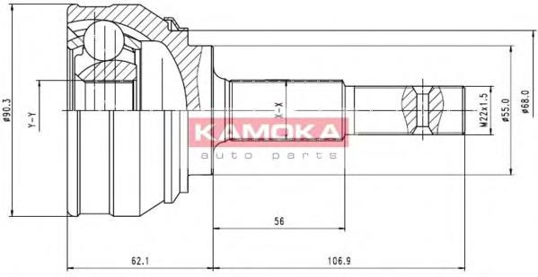 6536 Kamoka junta homocinética exterior delantera