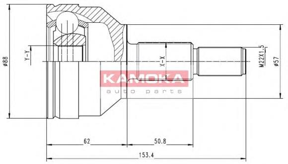 6716 Kamoka junta homocinética exterior delantera