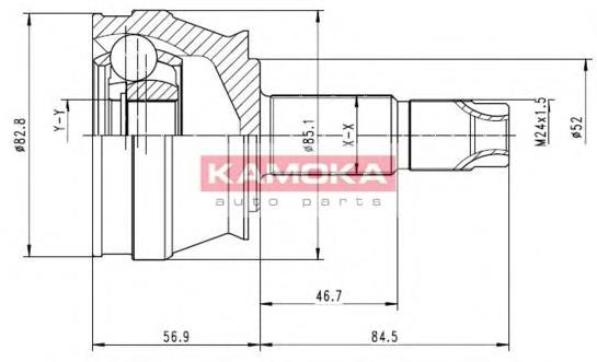 6684 Kamoka junta homocinética exterior delantera