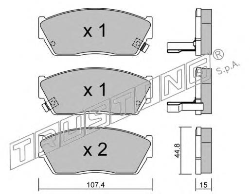 056.2 Trusting pastillas de freno delanteras