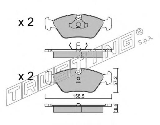 093.0 Trusting pastillas de freno delanteras