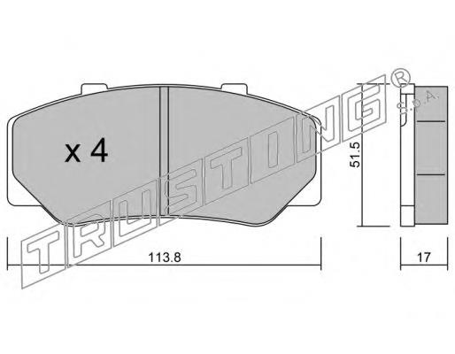 317.0 Trusting pastillas de freno delanteras