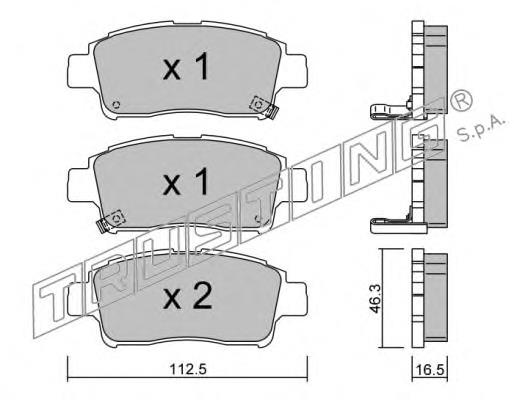 301.0 Trusting pastillas de freno delanteras