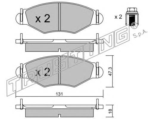 Pastillas de freno delanteras Peugeot 206 2E, K