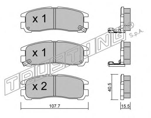 Pastillas de freno traseras Mitsubishi Galant 8 EA