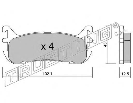 408.0 Trusting pastillas de freno traseras