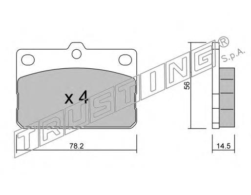 Pastillas de freno delanteras 4560 Trusting