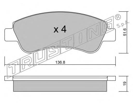 Pastillas de freno delanteras Peugeot 307 3A, 3C