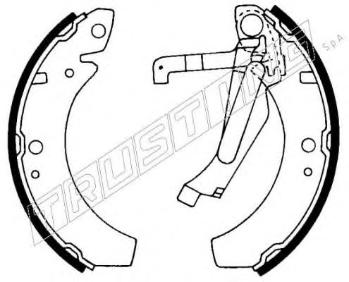 124270 Trusting zapatas de frenos de tambor traseras