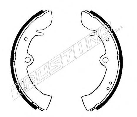 124.263 Trusting zapatas de frenos de tambor traseras