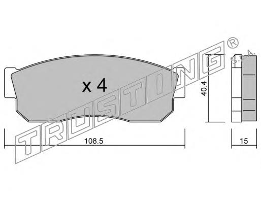 211.0 Trusting pastillas de freno delanteras