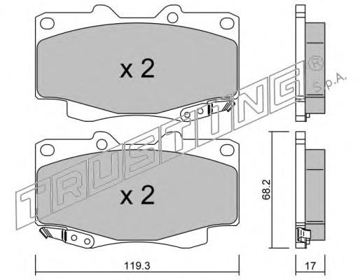 131.1 Trusting pastillas de freno delanteras