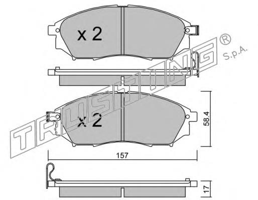 Pastillas de freno delanteras Nissan Navara D40M