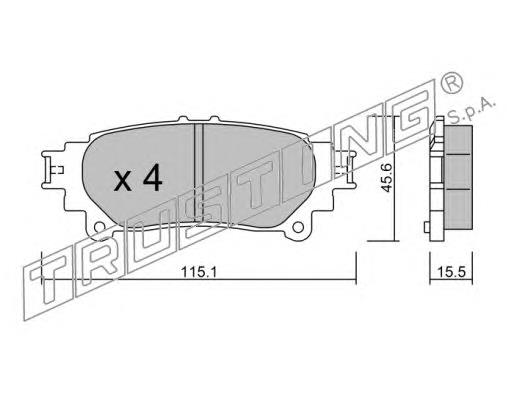 955.0 Trusting pastillas de freno traseras