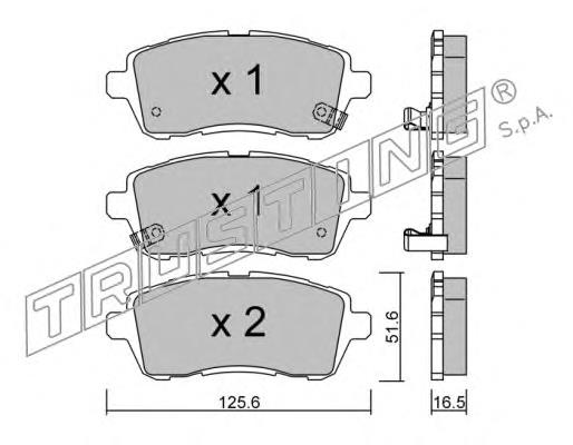 809.1 Trusting pastillas de freno delanteras