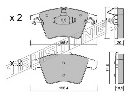 Pastillas de freno delanteras Volkswagen Transporter 7HA, 7HH, 7EA, 7EH