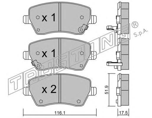 501.2 Trusting pastillas de freno delanteras