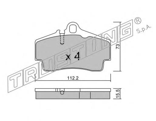 674.0 Trusting pastillas de freno traseras