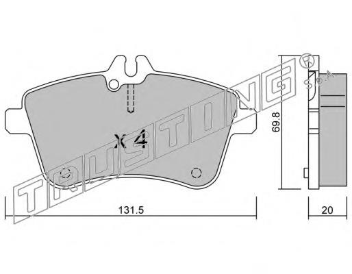 663.0 Trusting pastillas de freno delanteras
