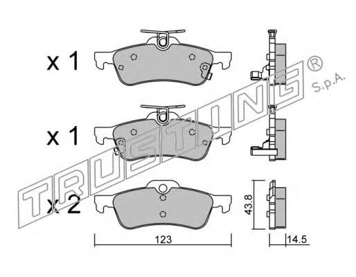 572.1 Trusting pastillas de freno traseras