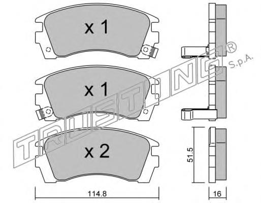 503.0 Trusting pastillas de freno delanteras
