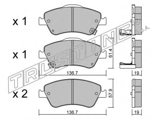 Pastillas de freno delanteras Toyota Corolla E12