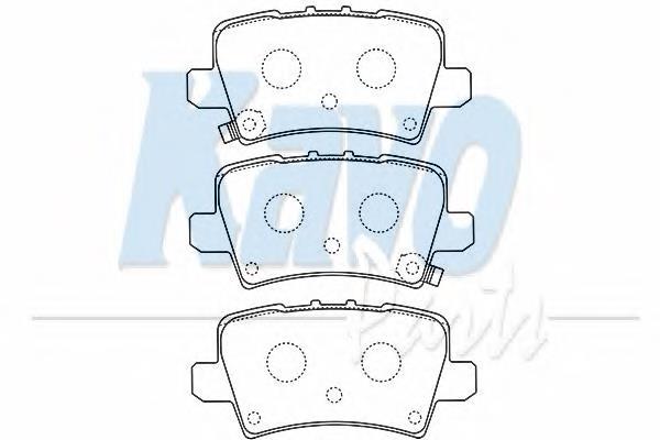 BP2051 Kavo Parts pastillas de freno traseras