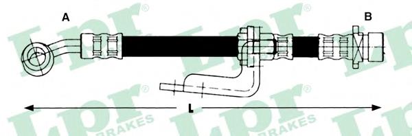 6T47321 LPR tubo flexible de frenos delantero izquierdo