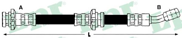 6T48290 LPR tubo flexible de frenos trasero derecho